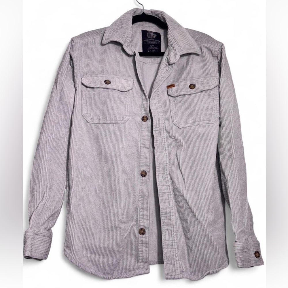 Buffalo David Bitton Gray Textured Shacket size S oversized.